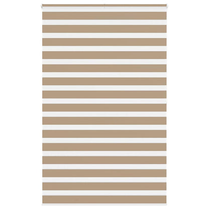 vidaXL Zebra Blind Sand Brown 140x200 cm Fabric Width 135.9 cm Polyester