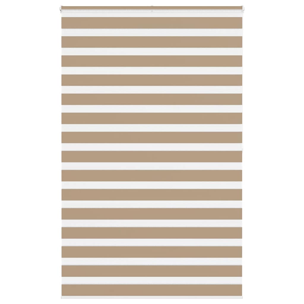 vidaXL Zebra Blind Sand Brown 140x200 cm Fabric Width 135.9 cm