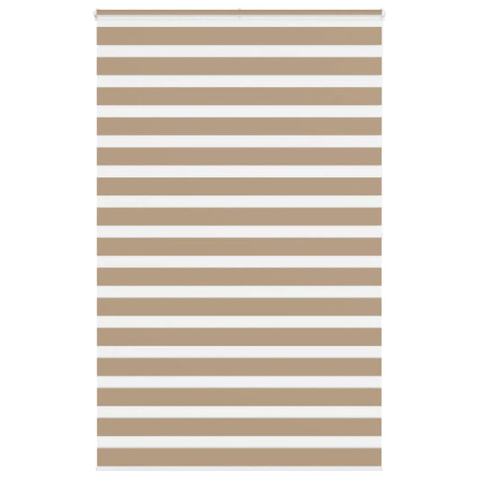 vidaXL Zebra Blind Sand Brown 145x200 cm Fabric Width 140.9 cm