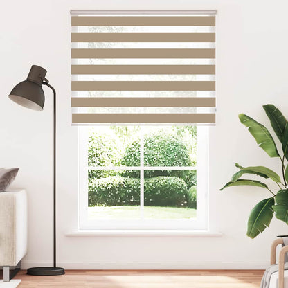 vidaXL Zebra Blind Sand Brown 150x200 cm Fabric Width 145.9 cm
