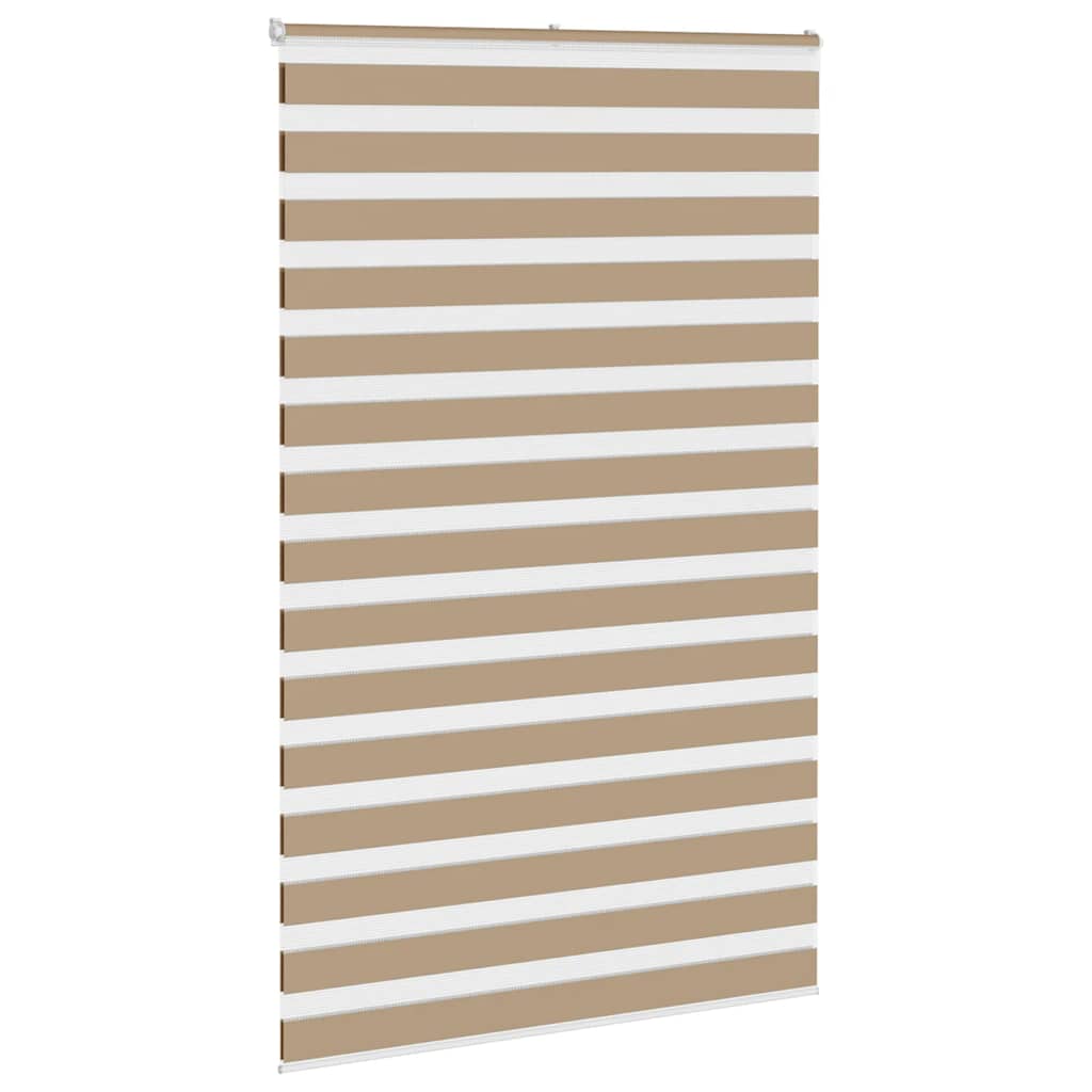 vidaXL Zebra Blind Sand Brown 150x200 cm Fabric Width 145.9 cm