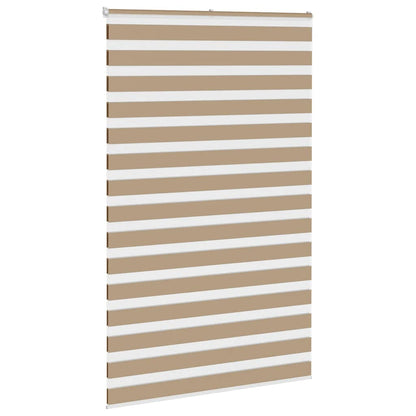 vidaXL Zebra Blind Sand Brown 150x200 cm Fabric Width 145.9 cm