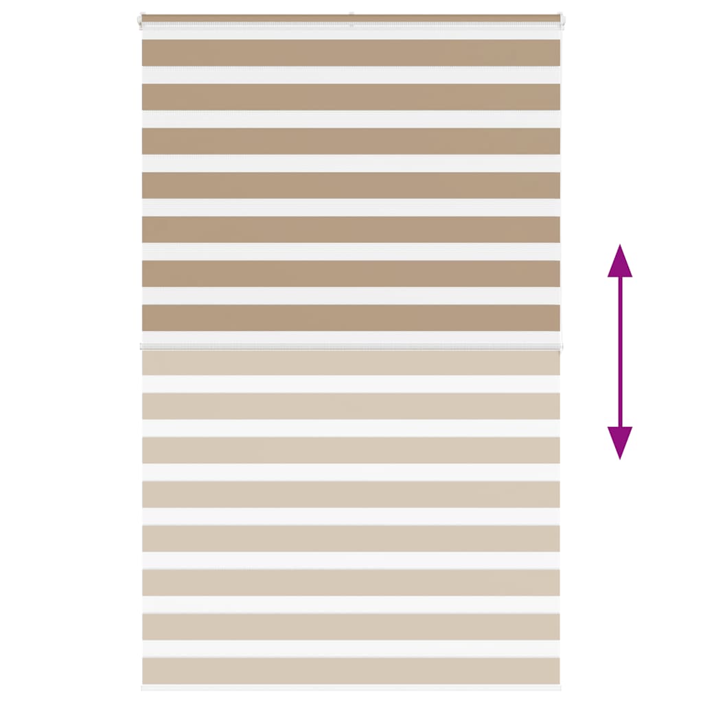 vidaXL Zebra Blind Sand Brown 150x200 cm Fabric Width 145.9 cm