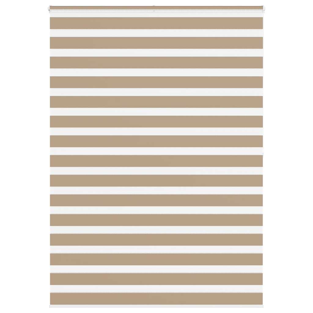 vidaXL Zebra Blind Sand Brown 155x200 cm Fabric Width 150.9 cm Polyester