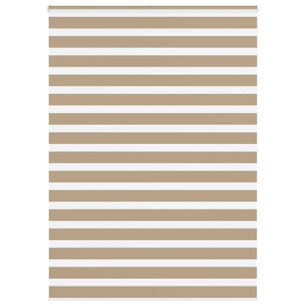 vidaXL Zebra Blind Sand Brown 160x200 cm Fabric Width 155.9 cm Polyester