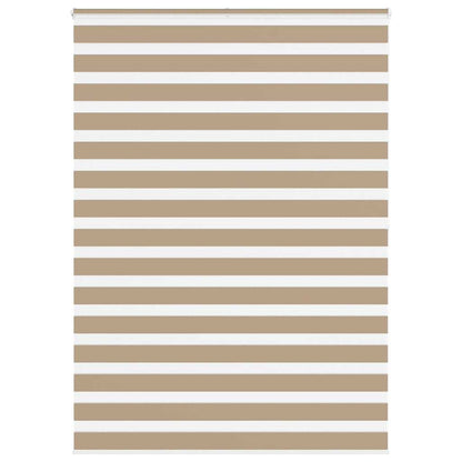 vidaXL Zebra Blind Sand Brown 160x200 cm Fabric Width 155.9 cm Polyester