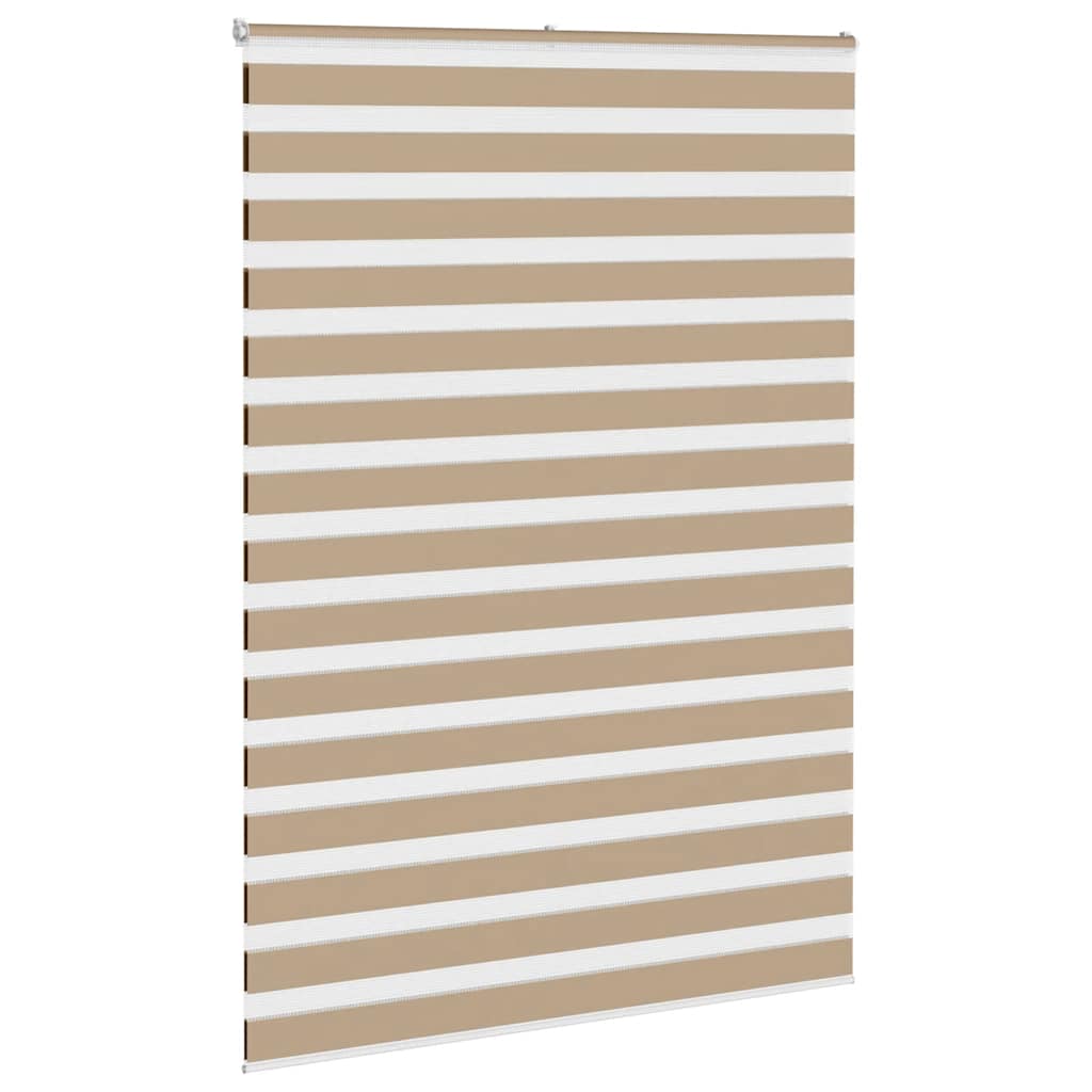 vidaXL Zebra Blind Sand Brown 160x200 cm Fabric Width 155.9 cm