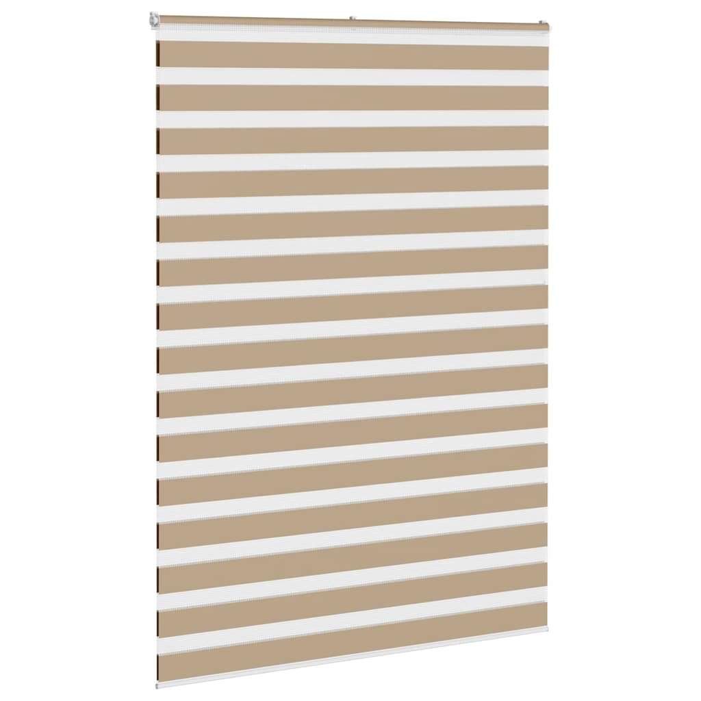 vidaXL Zebra Blind Sand Brown 165x200 cm Fabric Width 160.9 cm