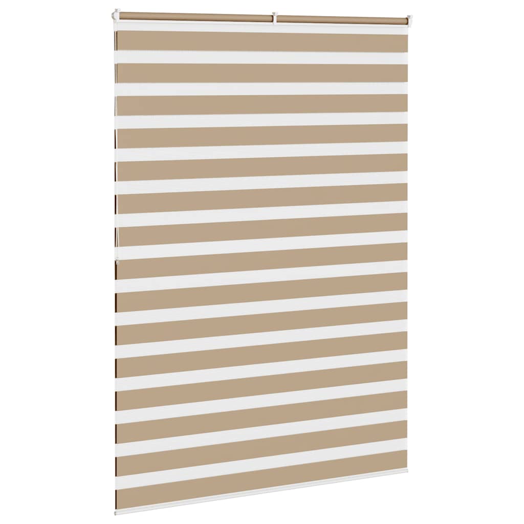 vidaXL Zebra Blind Sand Brown 165x200 cm Fabric Width 160.9 cm