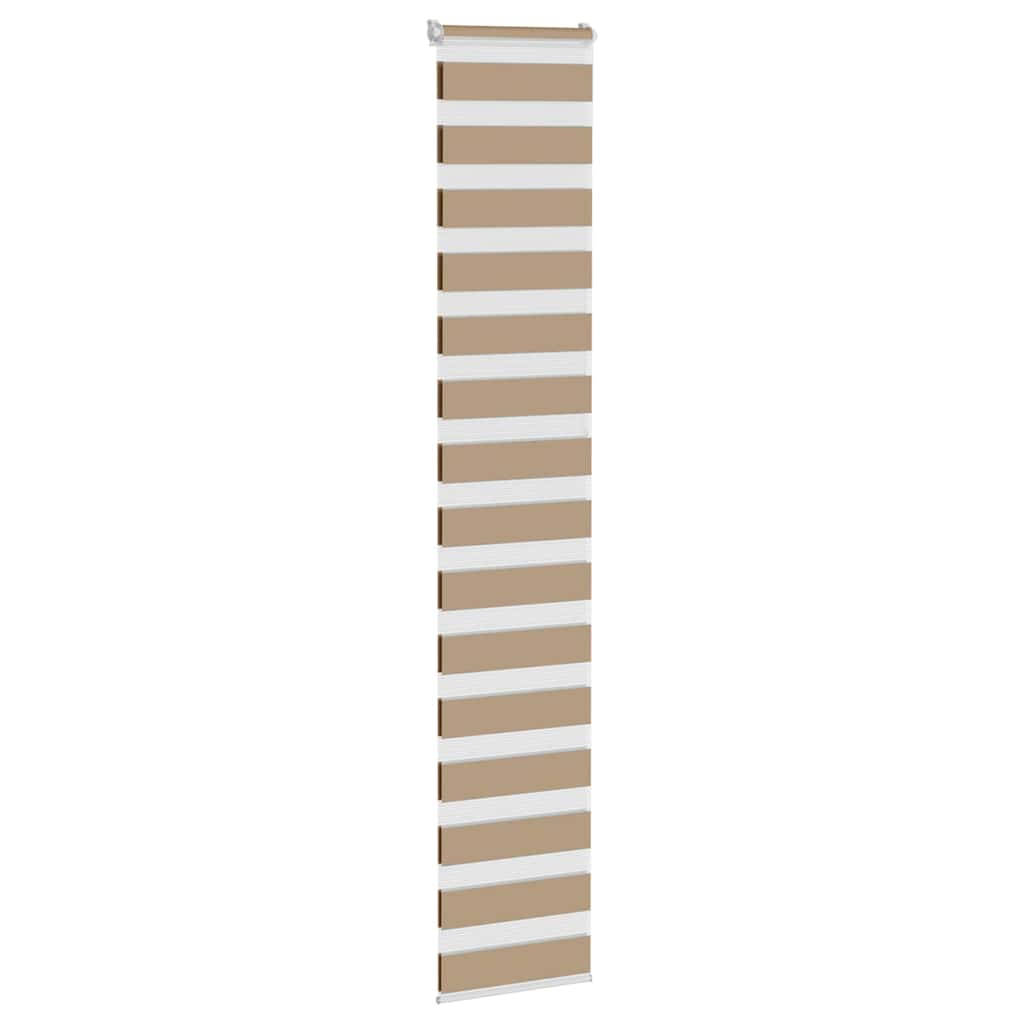 vidaXL Zebra Blind Sand Brown 40x230 cm Fabric Width 35,9 cm Polyester