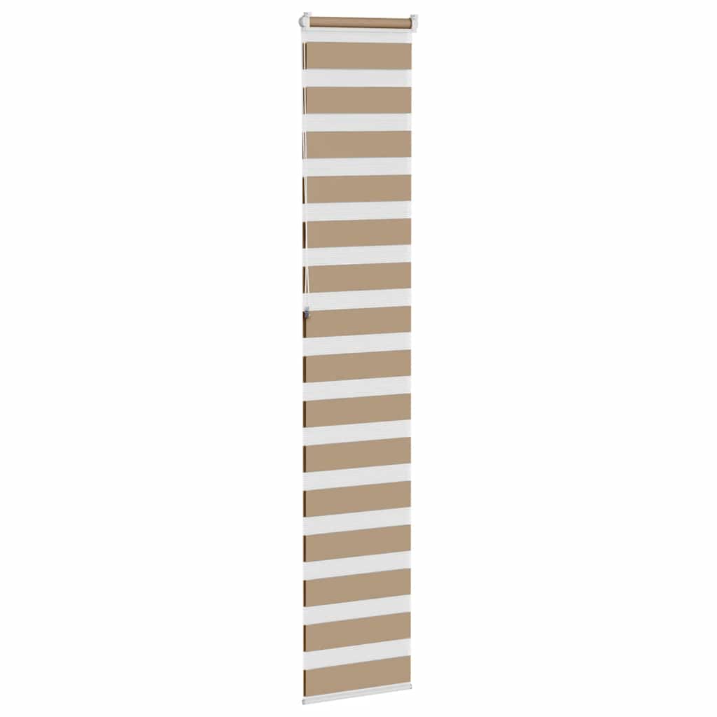 vidaXL Zebra Blind Sand Brown 40x230 cm Fabric Width 35,9 cm Polyester