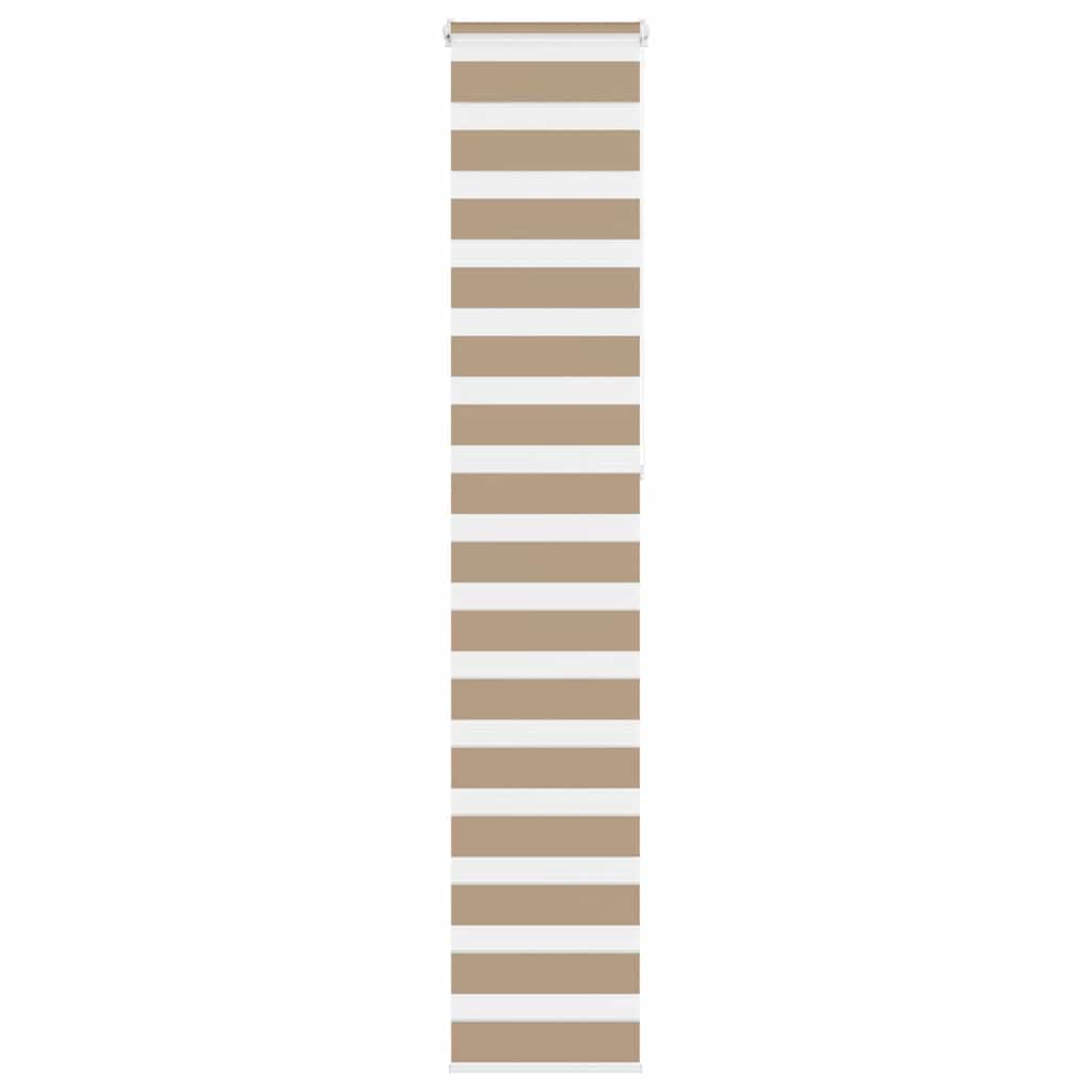 vidaXL Zebra Blind Sand Brown 45x230 cm Fabric Width 40.9 cm Polyester