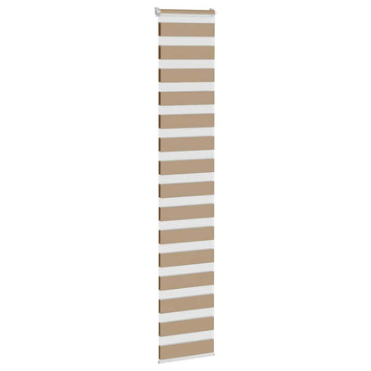 vidaXL Zebra Blind Sand Brown 45x230 cm Fabric Width 40.9 cm Polyester