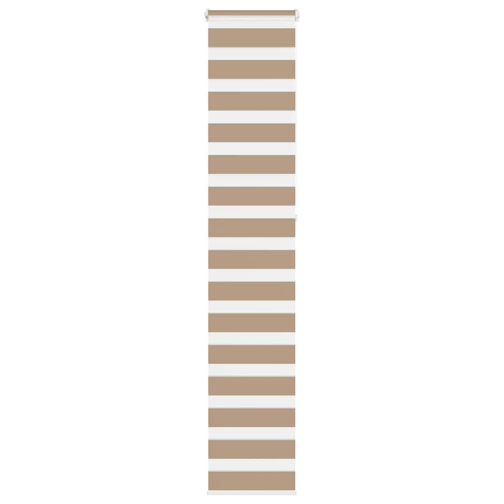 vidaXL Zebra Blind Sand Brown 50x230 cm Fabric Width 45.9 cm Polyester