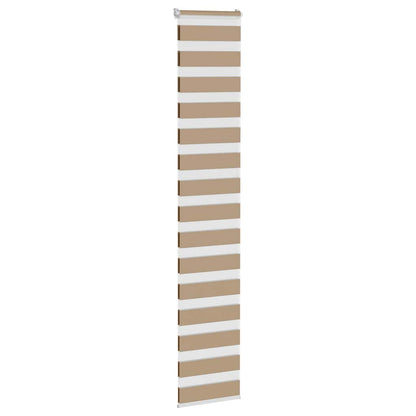 vidaXL Zebra Blind Sand Brown 50x230 cm Fabric Width 45.9 cm Polyester