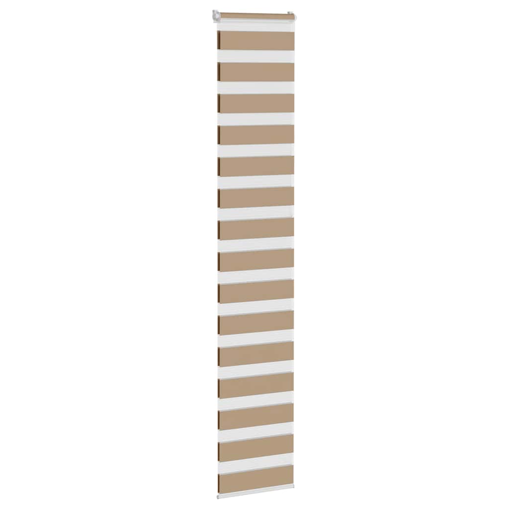 vidaXL Zebra Blind Sand Brown 50x230 cm Fabric Width 45,9 cm Polyester