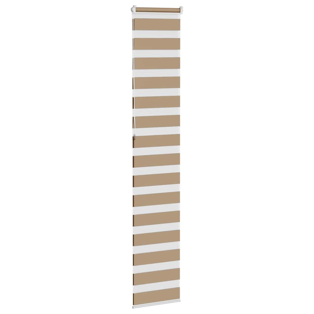 vidaXL Zebra Blind Sand Brown 50x230 cm Fabric Width 45,9 cm Polyester