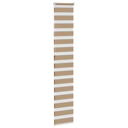 vidaXL Zebra Blind Sand Brown 50x230 cm Fabric Width 45,9 cm Polyester