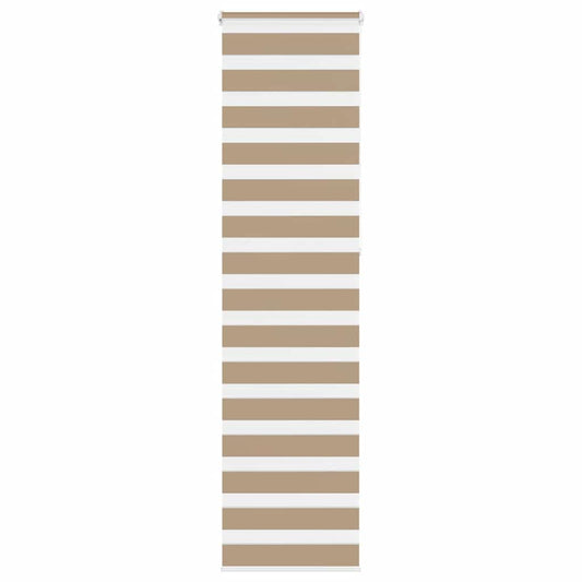 vidaXL Zebra Blind Sand Brown 55x230 cm Fabric Width 50.9 cm Polyester