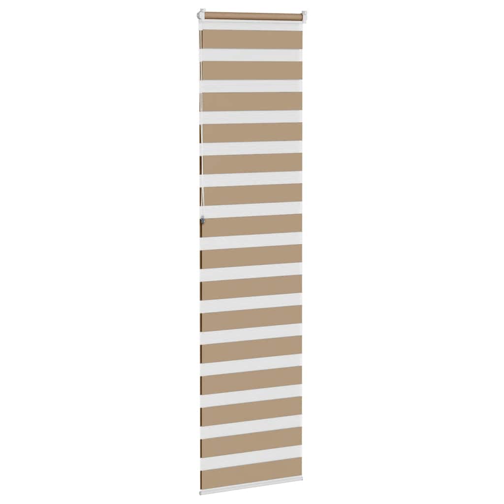 vidaXL Zebra Blind Sand Brown 55x230 cm Fabric Width 50,9 cm Polyester