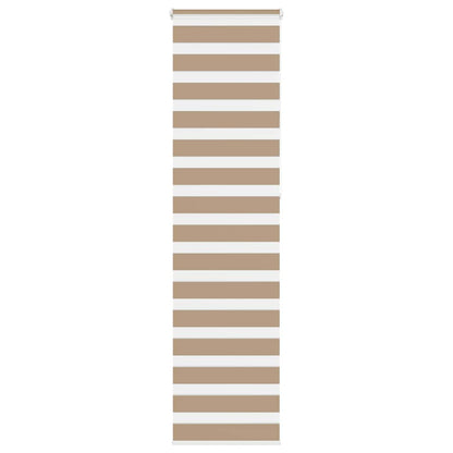 vidaXL Zebra Blind Sand Brown 60x230 cm Fabric Width 55.9 cm Polyester