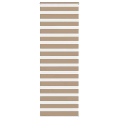 vidaXL Zebra Blind Sand Brown 70x230 cm Fabric Width 65.9 cm Polyester