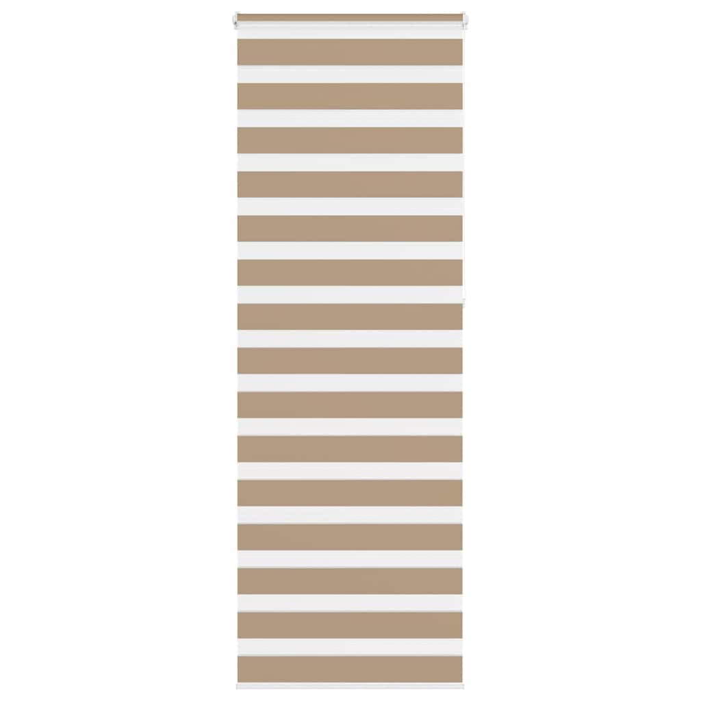 vidaXL Zebra Blind Sand Brown 75x230 cm Fabric Width 70.9 cm Polyester