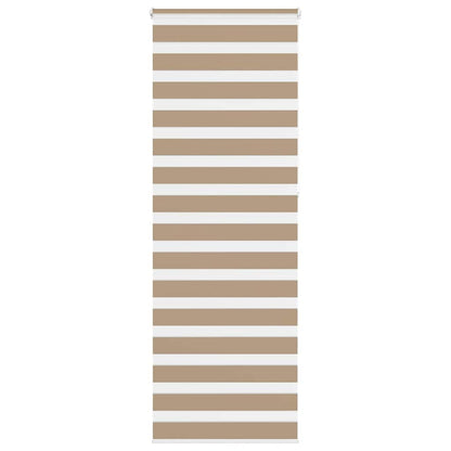 vidaXL Zebra Blind Sand Brown 75x230 cm Fabric Width 70.9 cm Polyester