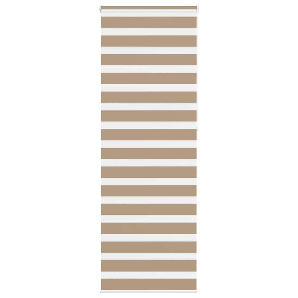 vidaXL Zebra Blind Sand Brown 80x230 cm Fabric Width 75.9 cm Polyester