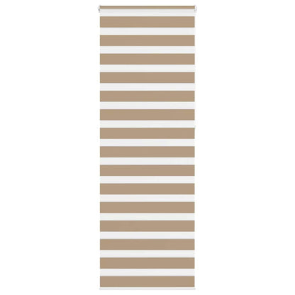 vidaXL Zebra Blind Sand Brown 80x230 cm Fabric Width 75.9 cm Polyester