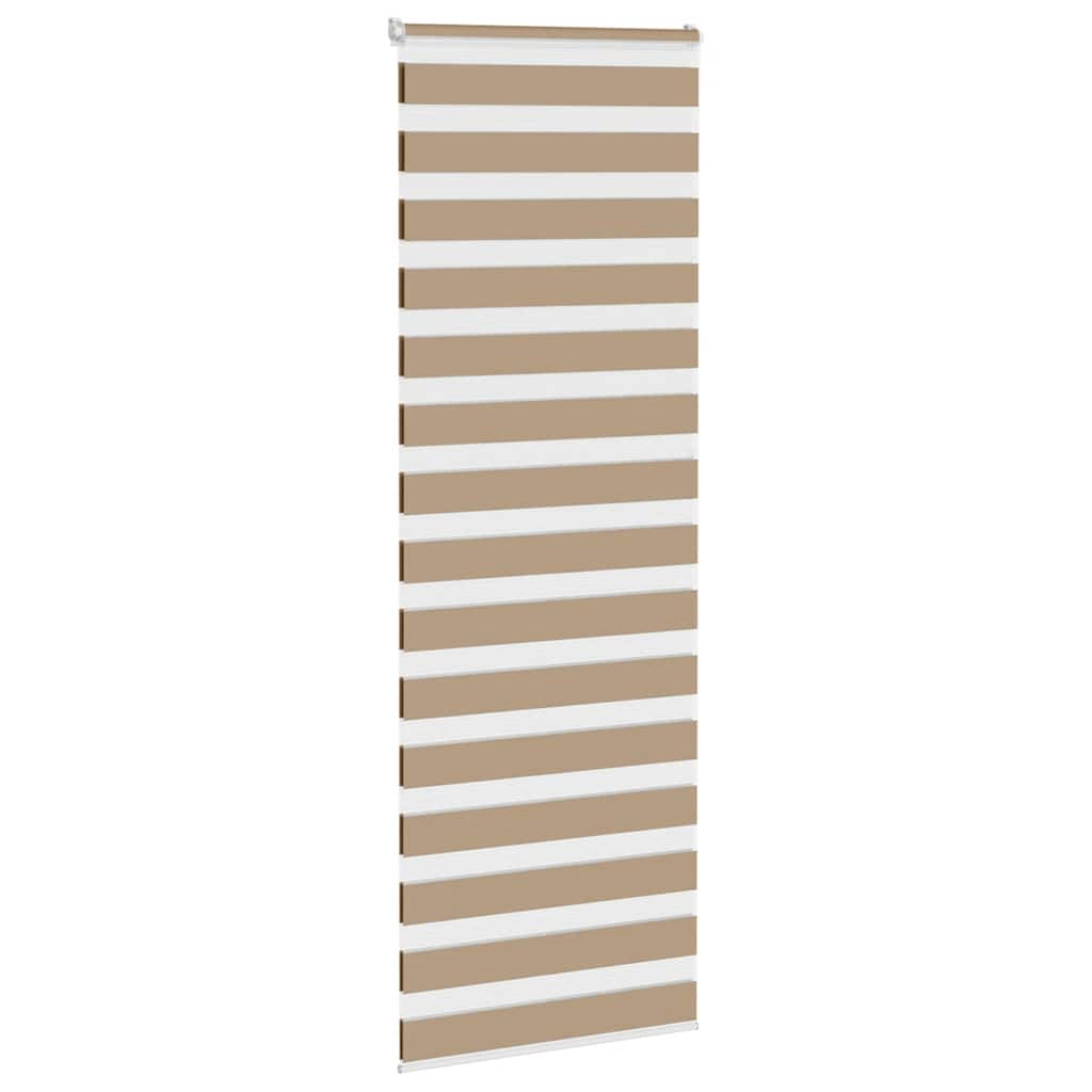 vidaXL Zebra Blind Sand Brown 80x230 cm Fabric Width 75,9 cm Polyester