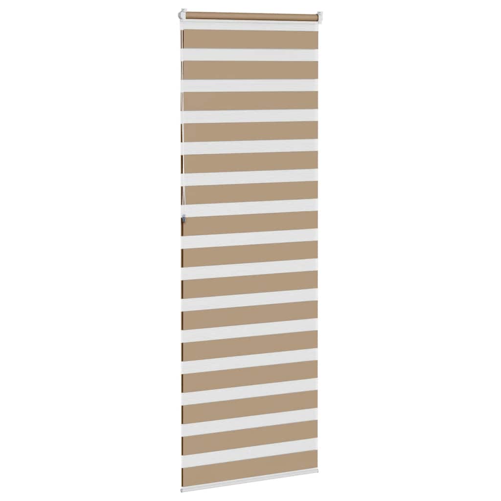 vidaXL Zebra Blind Sand Brown 80x230 cm Fabric Width 75,9 cm Polyester
