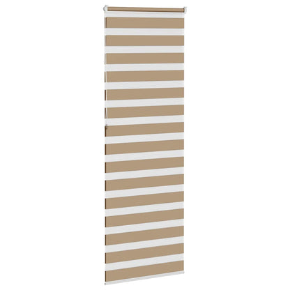 vidaXL Zebra Blind Sand Brown 85x230 cm Fabric Width 80.9 cm Polyester