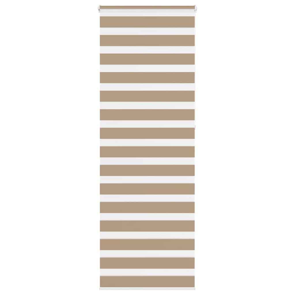 vidaXL Zebra Blind Sand Brown 90x230 cm Fabric Width 85,9 cm Polyester