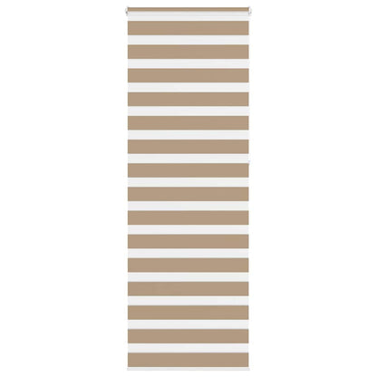 vidaXL Zebra Blind Sand Brown 90x230 cm Fabric Width 85,9 cm Polyester