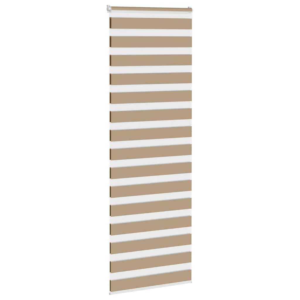 vidaXL Zebra Blind Sand Brown 90x230 cm Fabric Width 85,9 cm Polyester