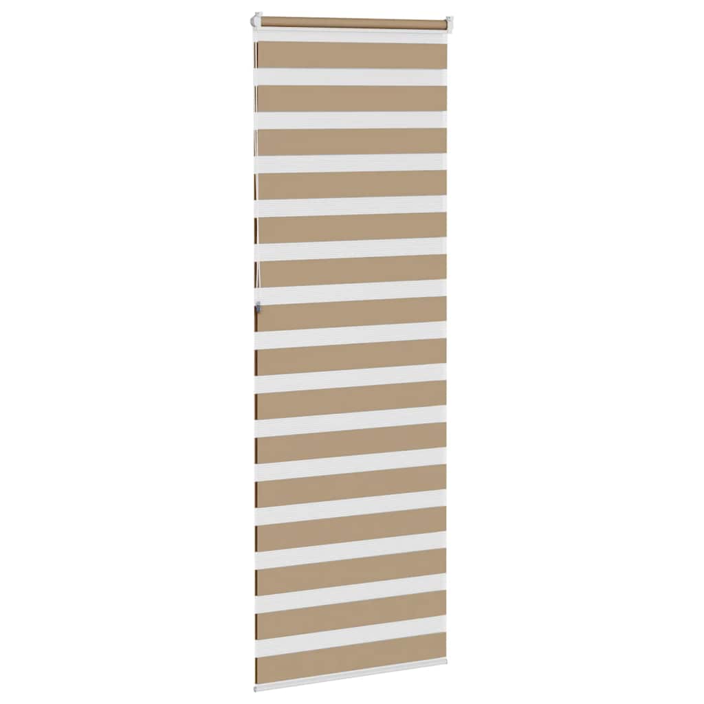 vidaXL Zebra Blind Sand Brown 90x230 cm Fabric Width 85,9 cm Polyester