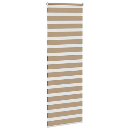 vidaXL Zebra Blind Sand Brown 90x230 cm Fabric Width 85,9 cm Polyester