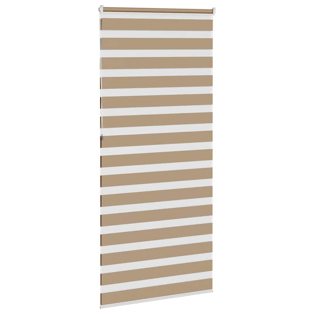 vidaXL Zebra Blind Sand Brown 95x230 cm Fabric Width 90,9 cm Polyester