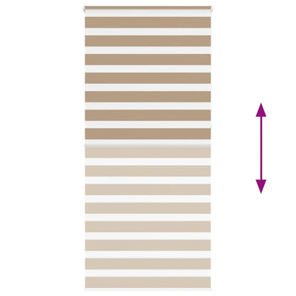 vidaXL Zebra Blind Sand Brown 95x230 cm Fabric Width 90,9 cm Polyester