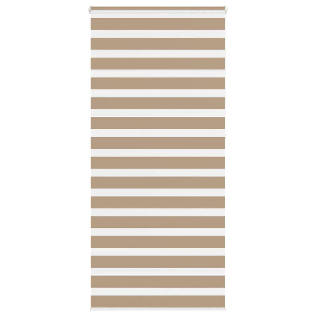 vidaXL Zebra Blind Sand Brown 100x230 cm Fabric Width 95,9 cm Polyester