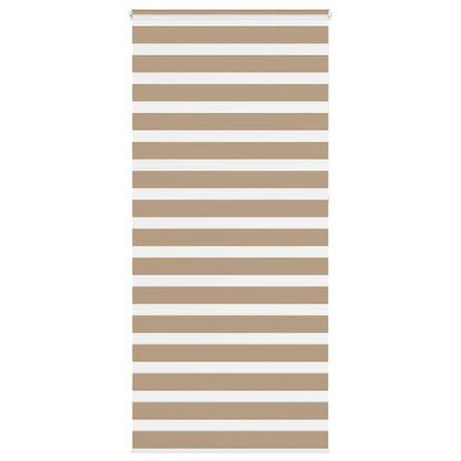vidaXL Zebra Blind Sand Brown 100x230 cm Fabric Width 95,9 cm Polyester