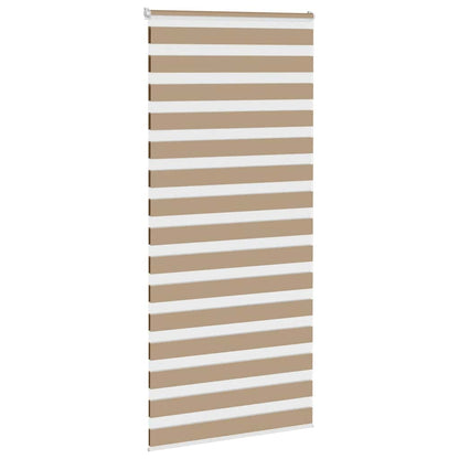 vidaXL Zebra Blind Sand Brown 100x230 cm Fabric Width 95,9 cm Polyester
