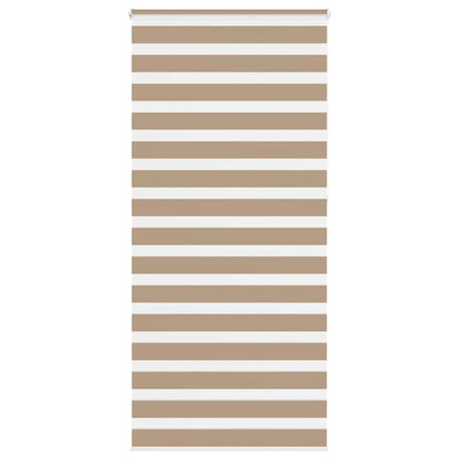 vidaXL Zebra Blind Sand Brown 110x230 cm Fabric Width 105.9 cm Polyester