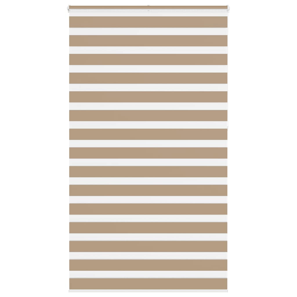 vidaXL Zebra Blind Sand Brown 120x230 cm Fabric Width 115.9 cm Polyester