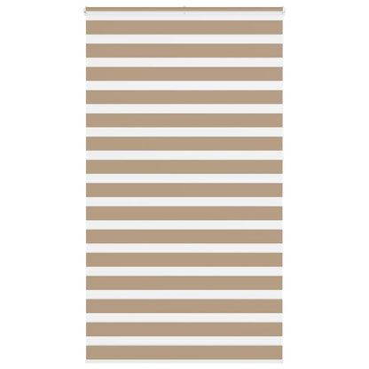 vidaXL Zebra Blind Sand Brown 120x230 cm Fabric Width 115.9 cm Polyester