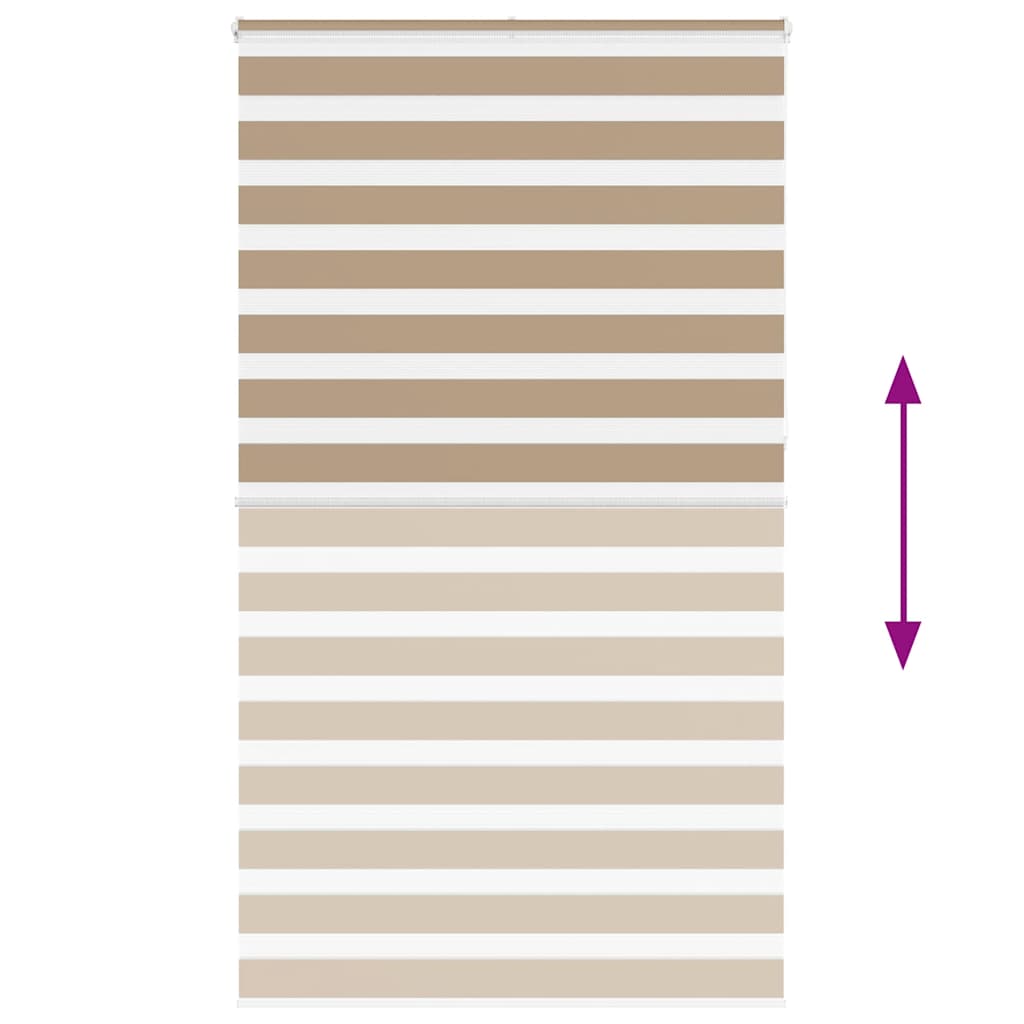 vidaXL Zebra Blind Sand Brown 120x230 cm Fabric Width 115.9 cm
