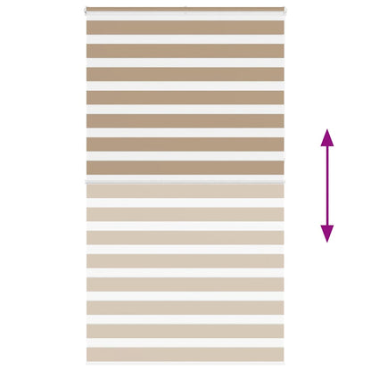 vidaXL Zebra Blind Sand Brown 120x230 cm Fabric Width 115.9 cm