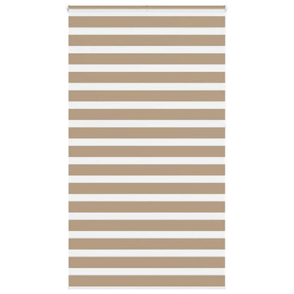 vidaXL Zebra Blind Sand Brown 125x230 cm Fabric Width 120.9 cm