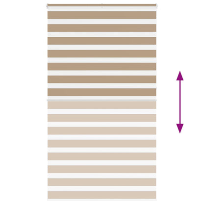 vidaXL Zebra Blind Sand Brown 125x230 cm Fabric Width 120.9 cm